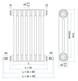 TESI 2 radiateur decoratif chauffage central. Hauteur 200mm