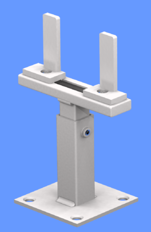 [Art.150-120/W.SP] Pieds pour convecteur. Hauteur 120mm. Couleur RAL9016. Sur mesure - Art.150-120/W.SP