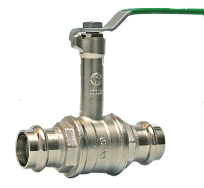 [3704294090C] P100L - Vanne à bille avec rallonge Vert - 42mm - Press V