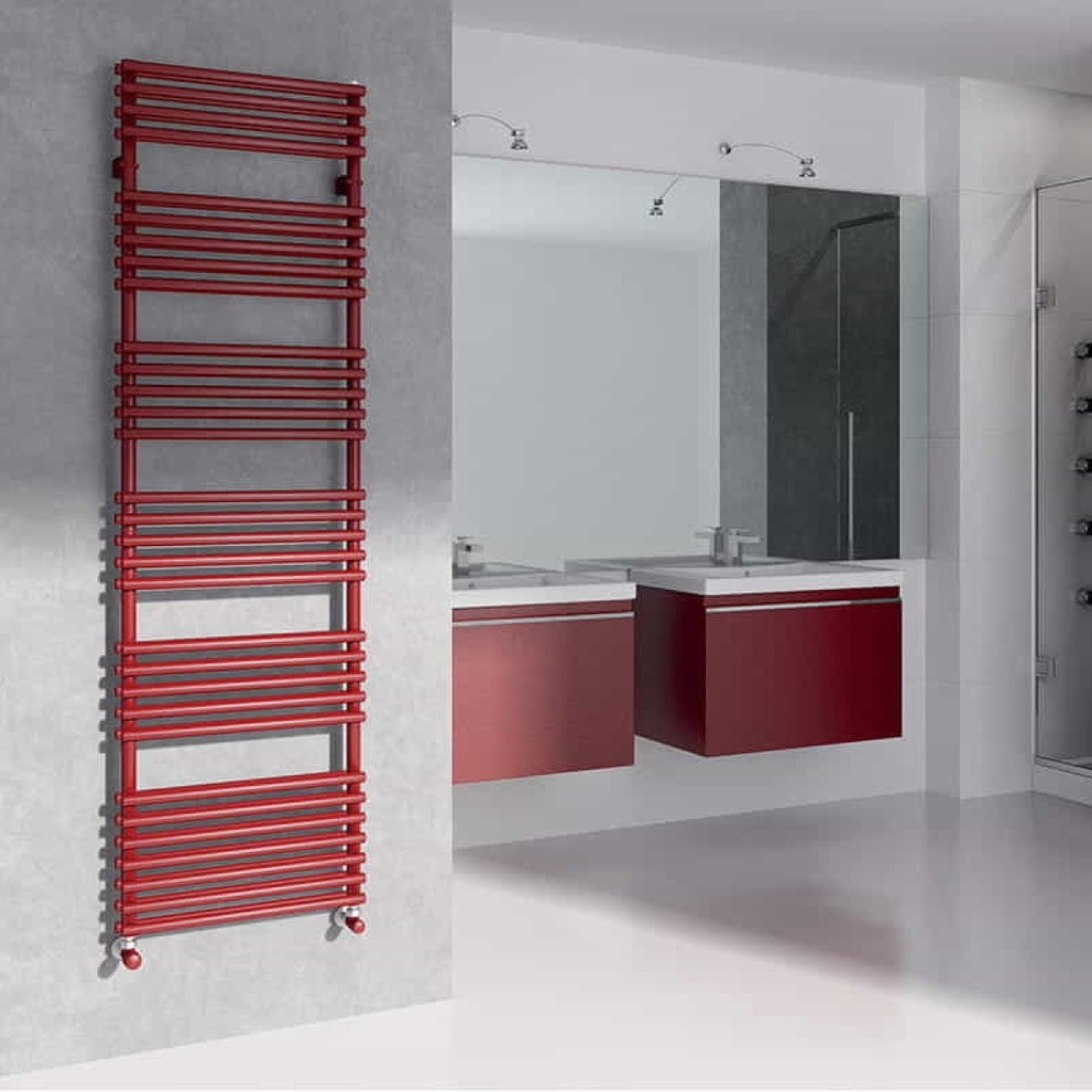 KART2 radiateur seche-serviettes eau chaude 1726W, blanc, IRSAP - KDE075B01IR01NNN