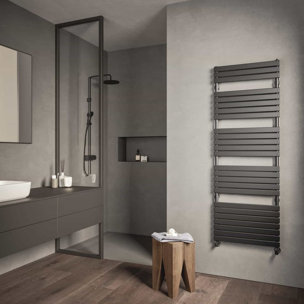 XILO radiateur seche-serviettes eau chaude 986W, blanc, IRSAP - XOG060B01IR01NNN