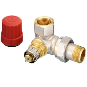 [013G0233] Robinets de radiateur, RA-N, Débit normal, Angle à droite -  013G0233 Ø 1/2''
