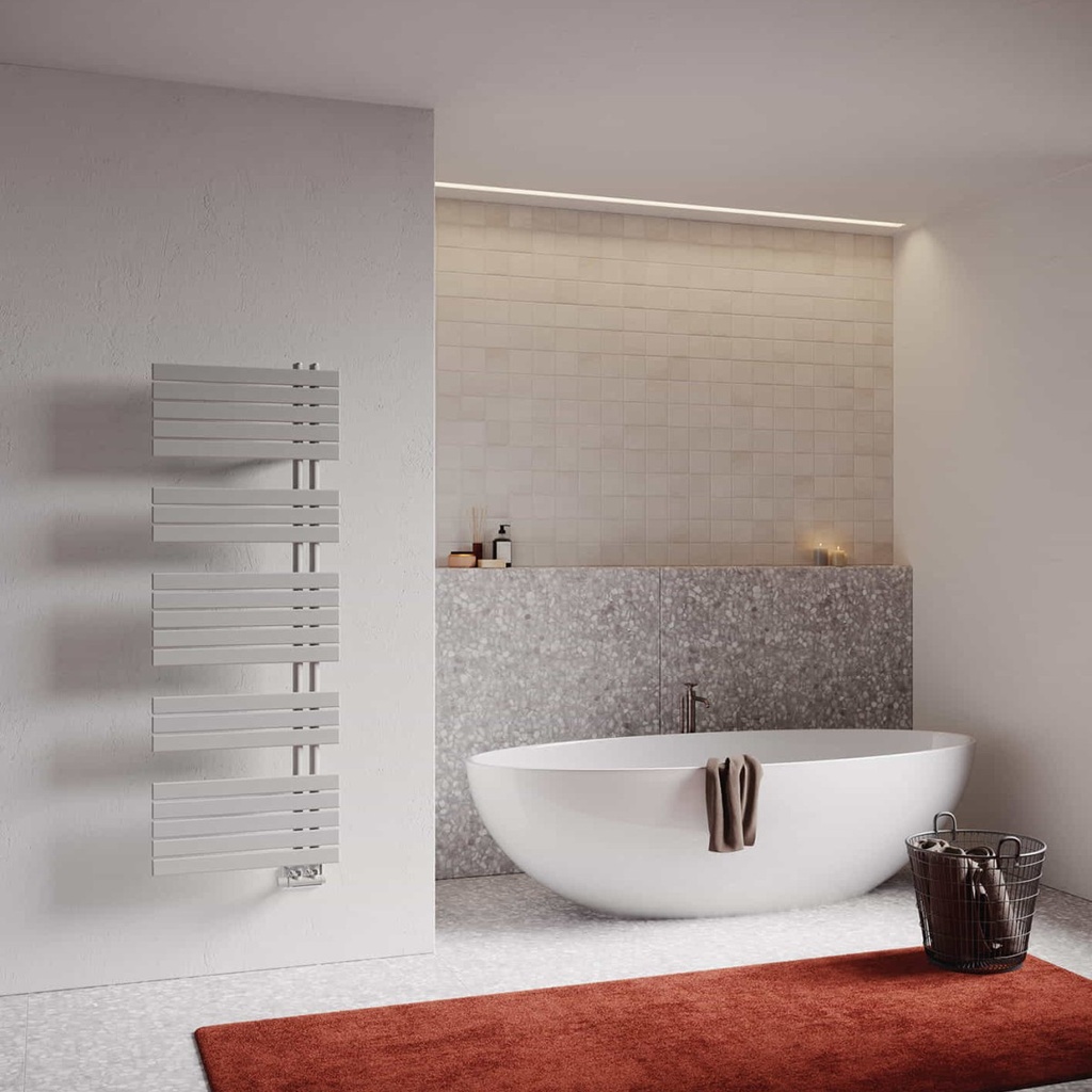 SOUL_S radiateur seche-serviettes electrique 750W, blanc Edelweiss, IRSAP - ULM055G34A401NNN 