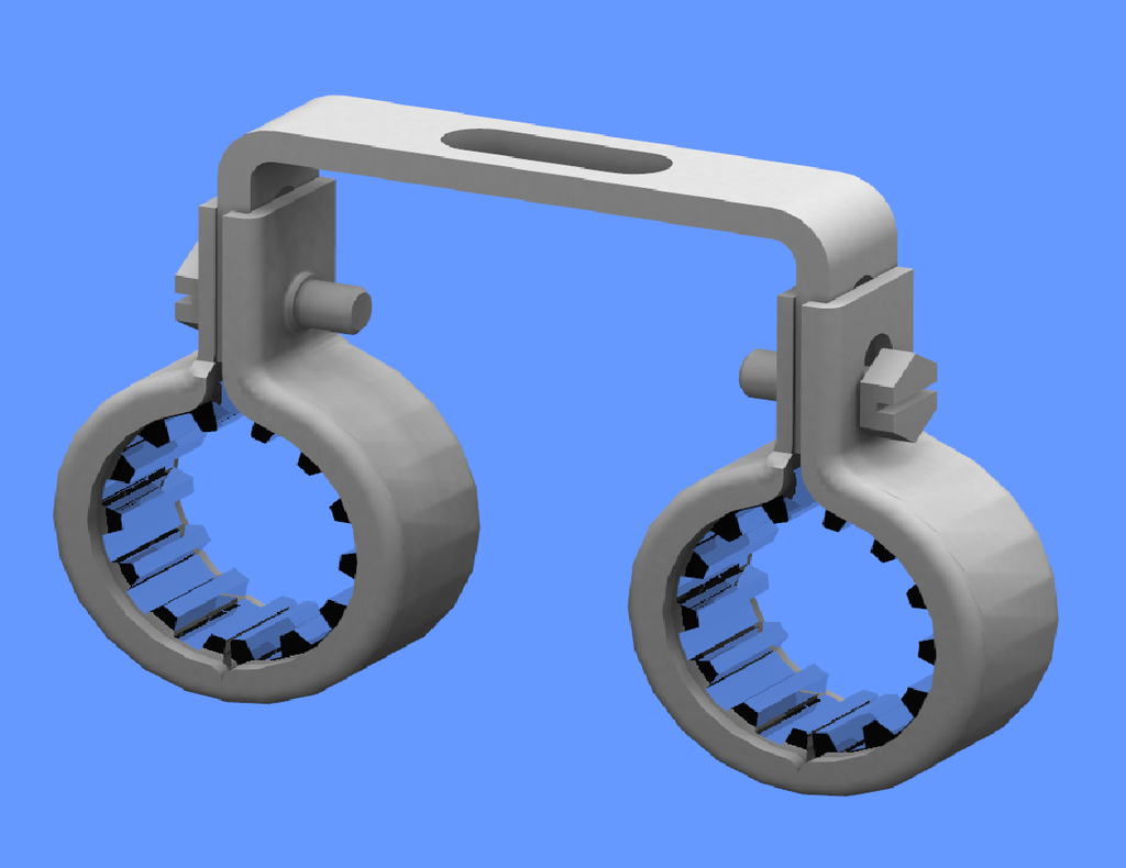 Collier double insonorisant, réglable en profondeur jusqu’à 10 mm, promatisé - Art.225/17-38-60