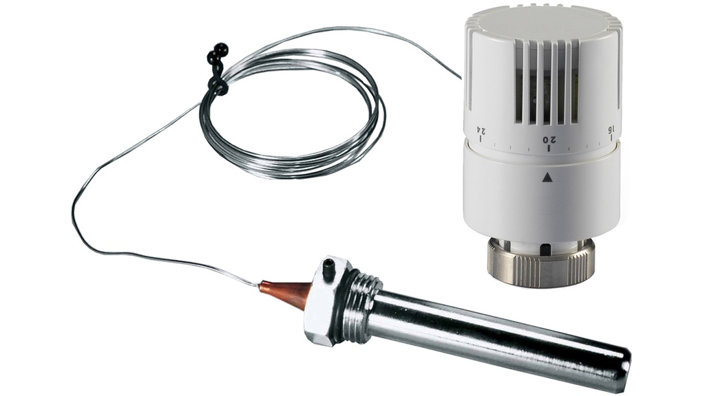 Bulbe thermostatique avec commande incorporée et capteur d'immersion : 20 - 60°C