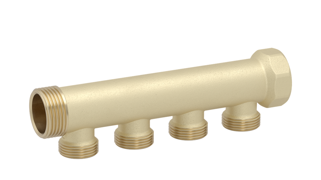 [C30402Q] Collecteur 4 boucles simple entraxe 40mm - 3/4'' - 3/4''EK