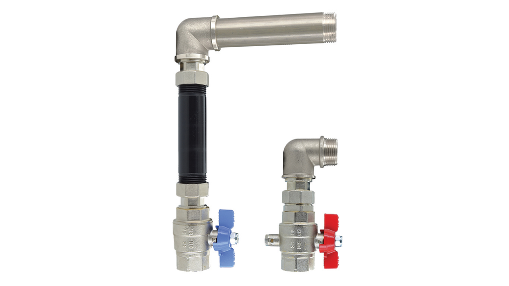 Kit gabarit compteur de chaleur pour collecteur chauffage de sol - 3/4" vertical / 3/4"-110mm