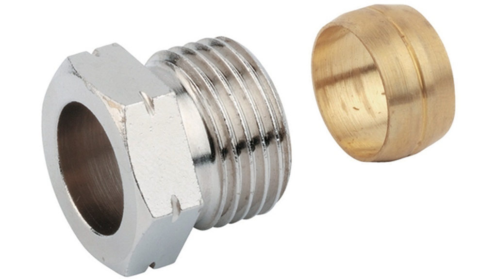 [A30401Q] Raccord pour tube acier doux 1/2" - Ø15