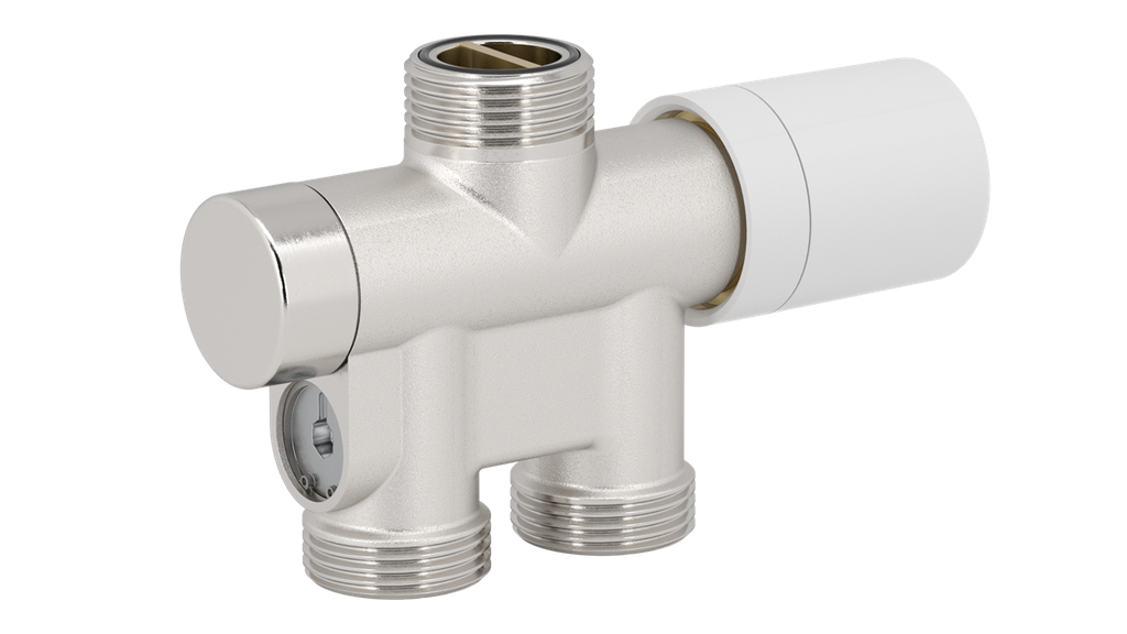 [V81912Q] Vanne TKM thermostatisable mono/bitube version droite entraxe 35mm