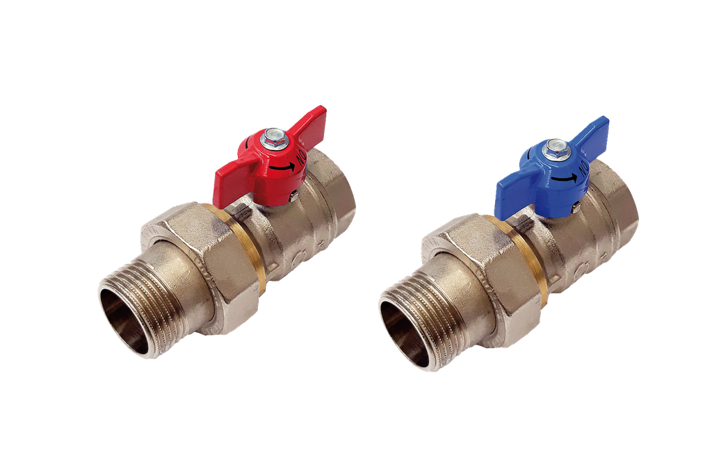 Kit de 2 vannes 3/4"M - 3/4"F avec vis de rappel